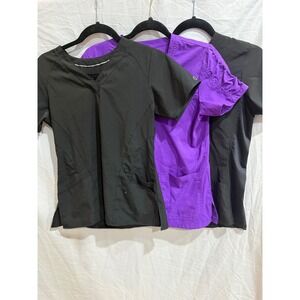 Wink and 2 other Scrub Tops Purple Black Size XS